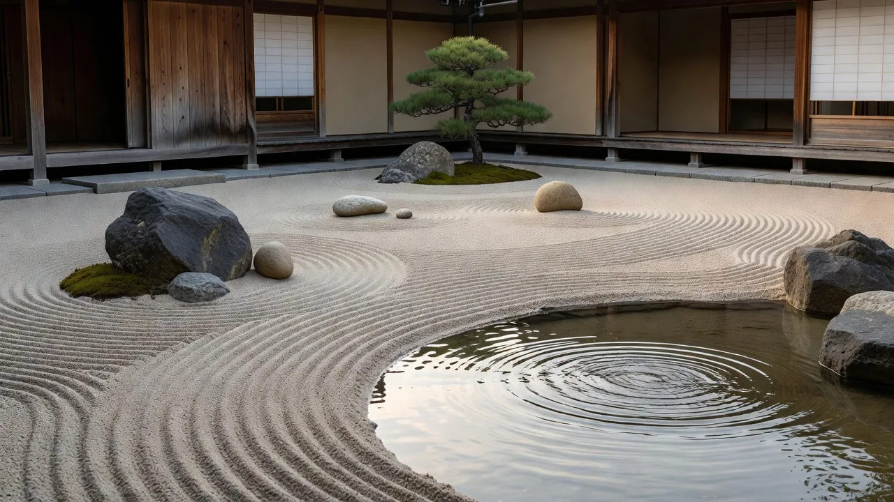 禅庭と水景